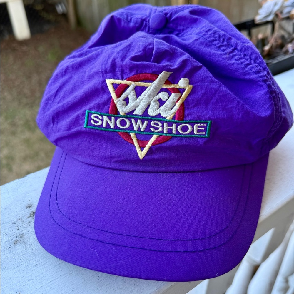 Purple Ski Snowshoe Cap